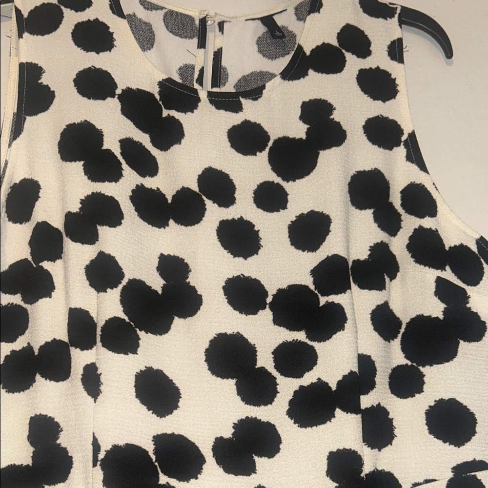 Chic Black and White Polka Dot Midi Dress - Picture 7 of 10